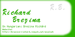 richard brezina business card